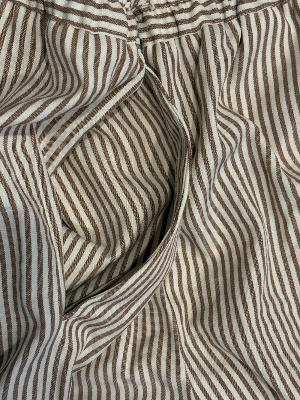 New HALARA High-Waisted Drawstring Striped Linen-Feel - Picture 12 of 14
